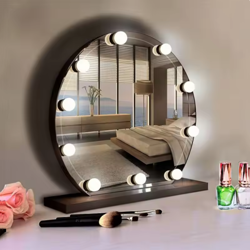 Desk Setup Room - Lampu Rias Hollywood dengan Cermin LED
