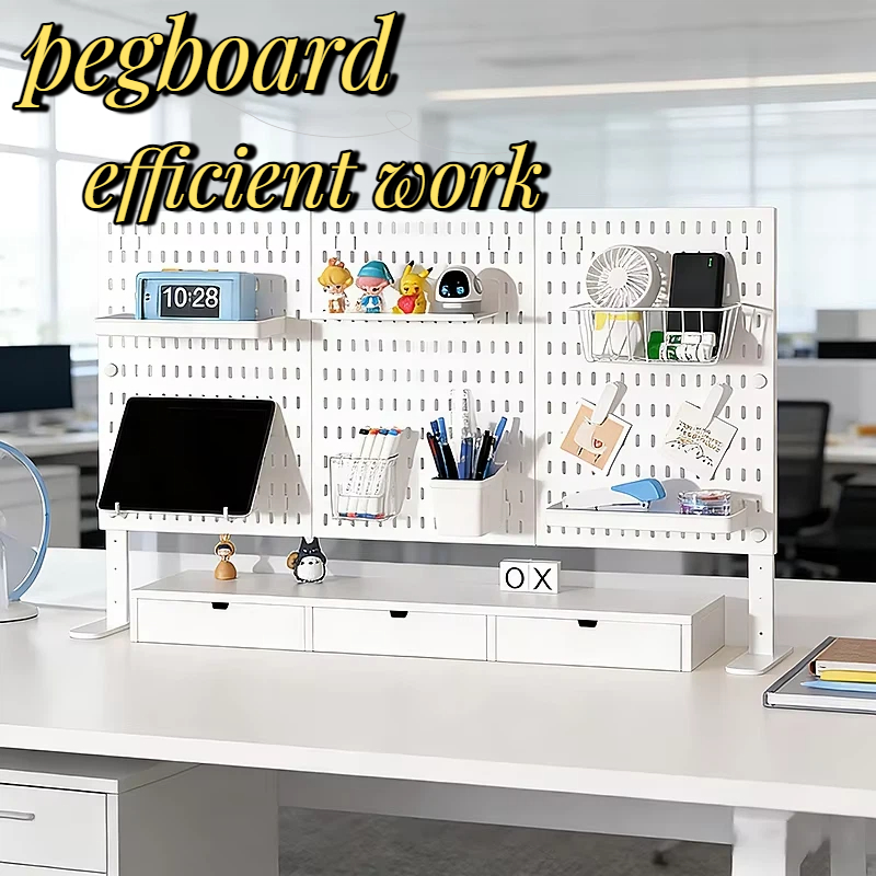 Desk Setup Room - Papan Pegboard Meja PP 30×30cm, Penyangga