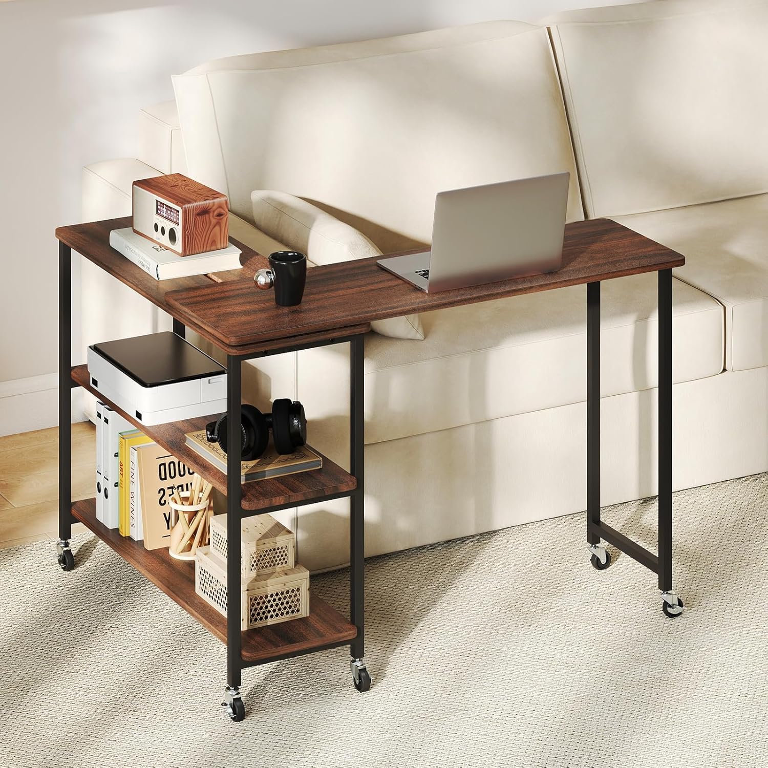 Desk Setup For Laptop - 360 ° Meja Samping Putar dengan