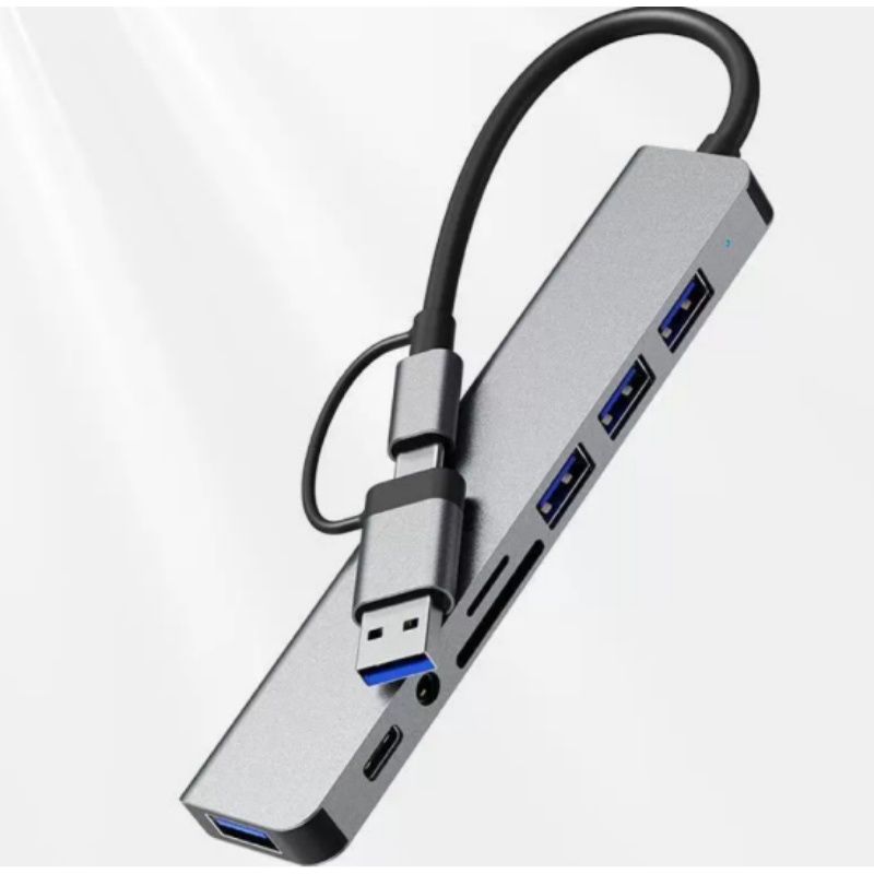 Desk Setup Usb Hub - Hub Dock Pembaca Kartu Notebook Multifungsi