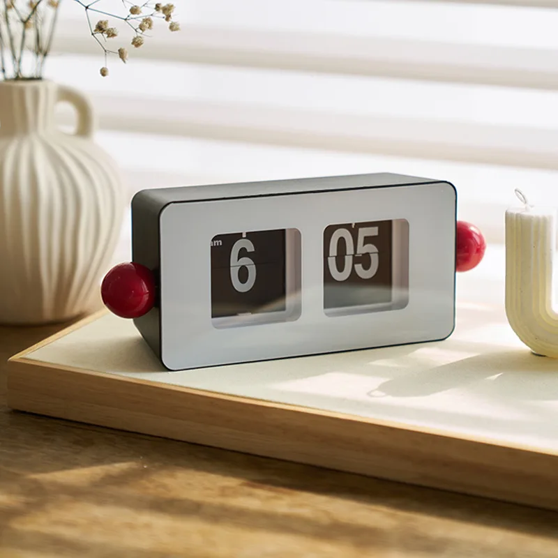 Desk Setup Gadgets - Jam Otomatis Berputar, Jam Meja Kreatif