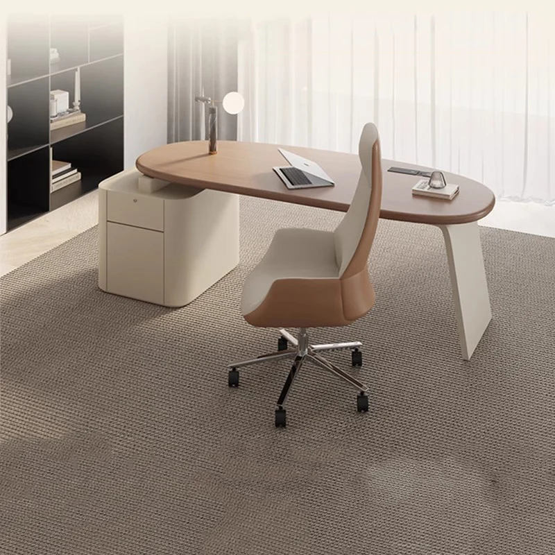 L Shaped Desk Setup - Meja Laptop Kamar Tidur Lemari Arsip
