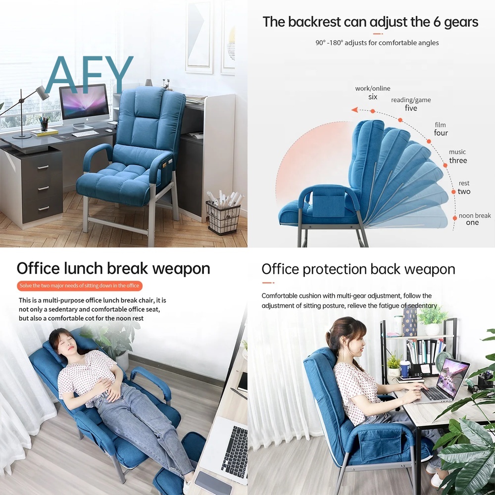 Desk Setup Ergonomics - Kursi Kantor Lipat Berbahan Kain Bernapas