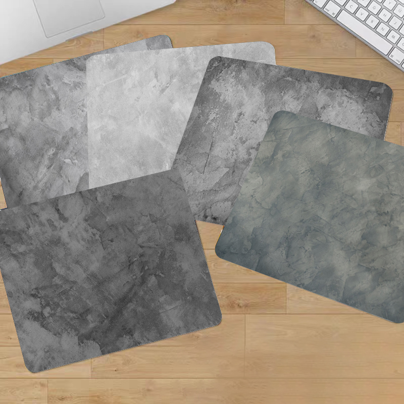 Desk Setup Grey - Mouse Pad, aksesoris meja tekstur abu-abu,