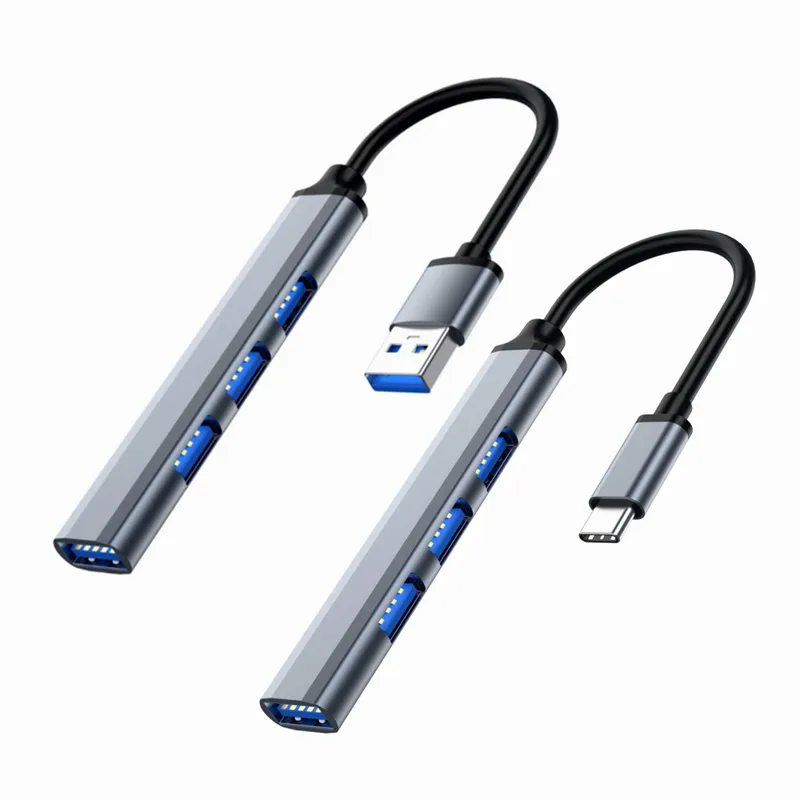 Desk Setup Usb Hub - 4-Port USB-C Hub 3.0/3.1-Multi-Perangkat Splitter OTG