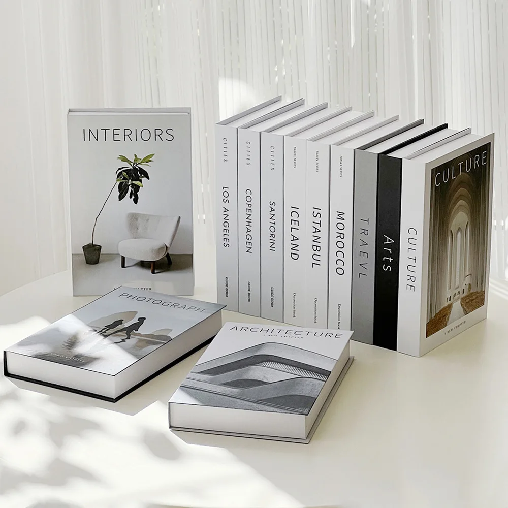 Desk Setup Minimalist - Ornamen estetika buku palsu, alat peraga