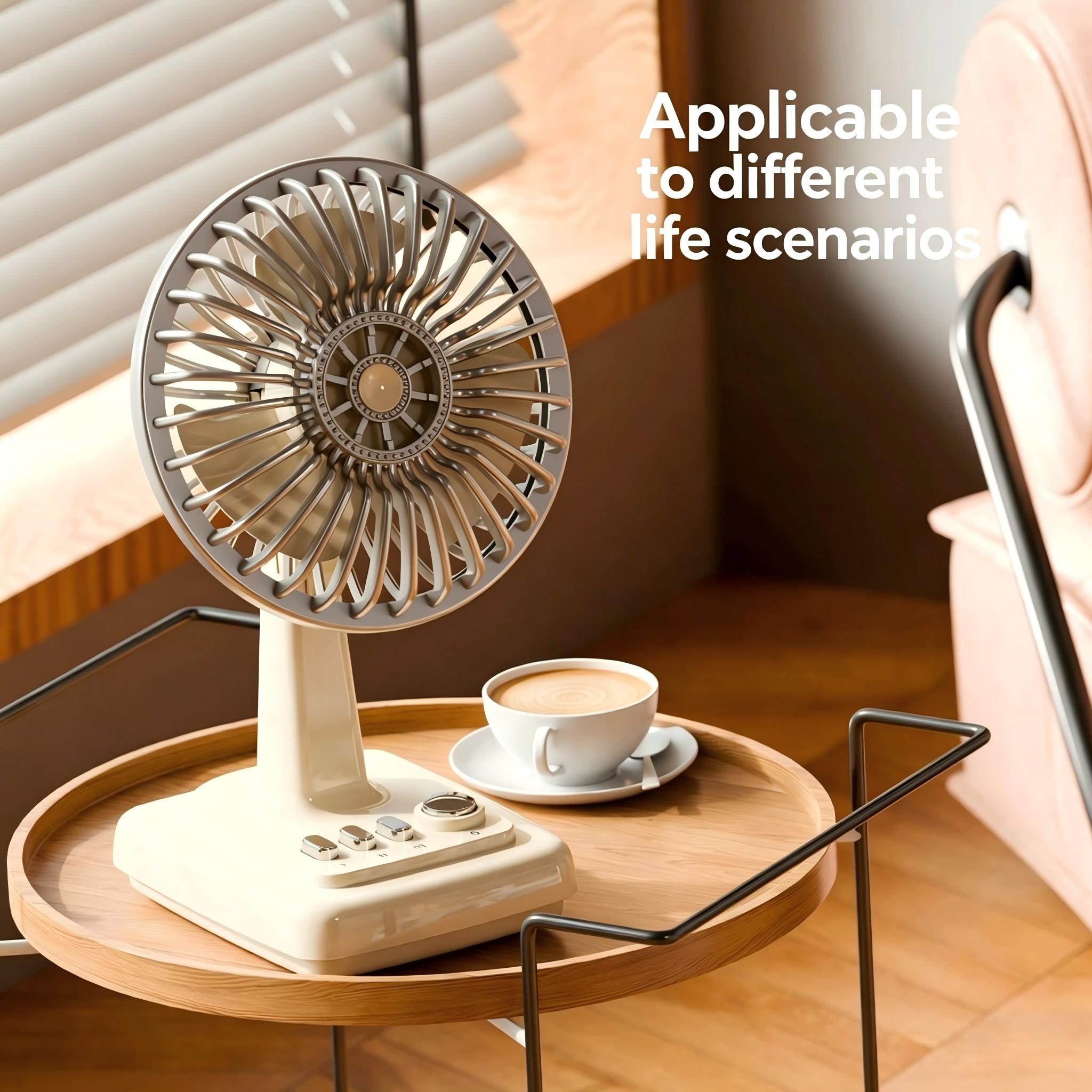 Fan Desk Small Usb - Kipas Meja Retro Alloy 3 Kecepatan
