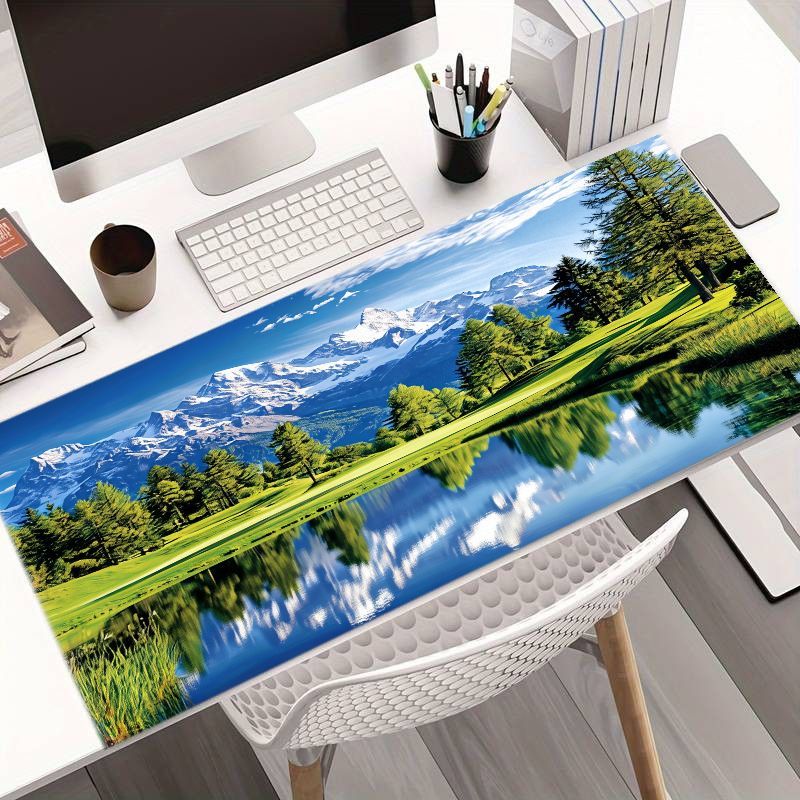 Desk Setup Ergonomics - Alas Mouse Besar Seni Besi Unik