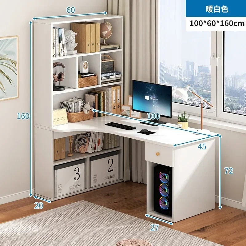 Meja komputer berbentuk L, mej - L Shaped Desk Setup ulasan dan harga