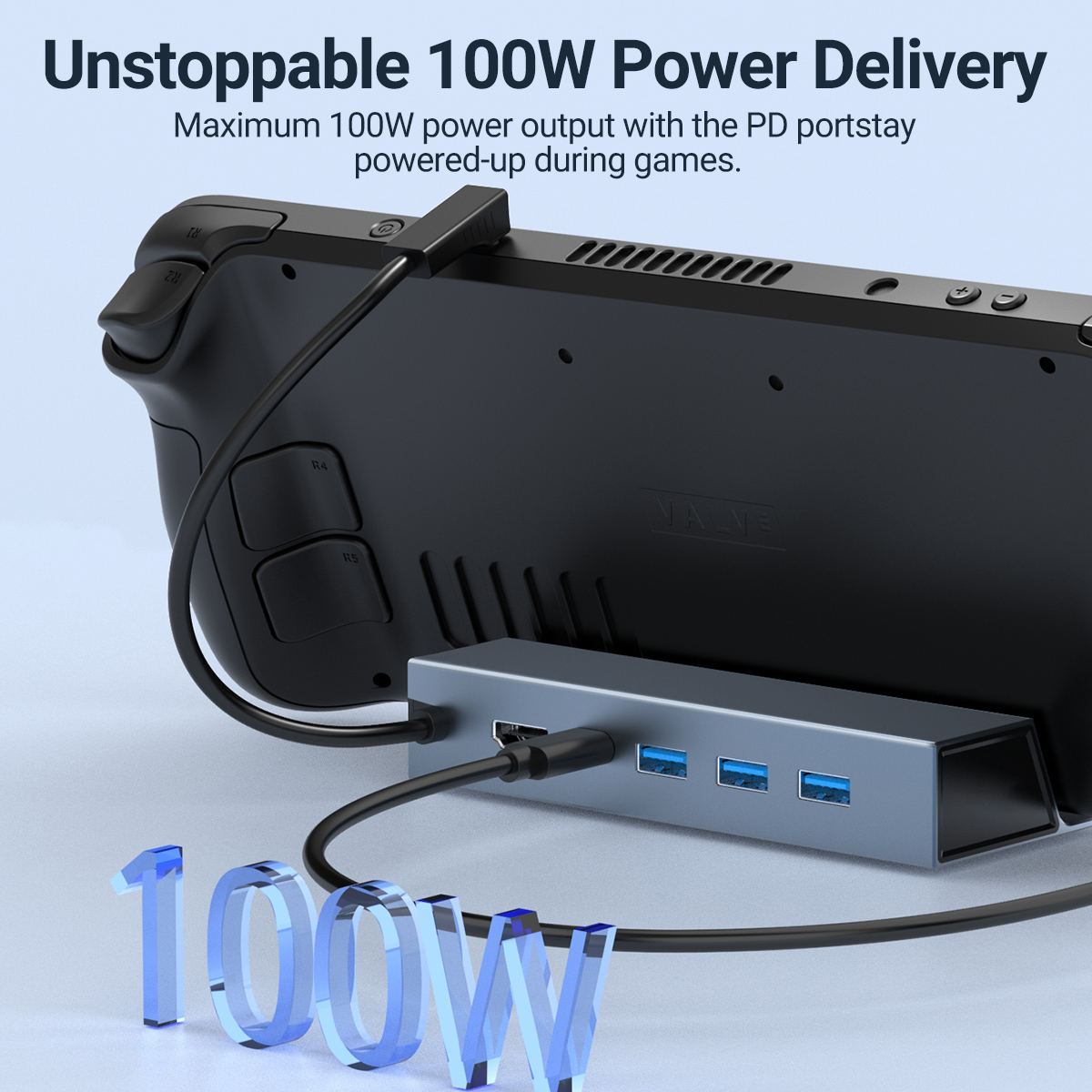 Hub Game USB-C 5 in 1 Tipe-C D - Desk Setup Usb Hub ulasan dan harga