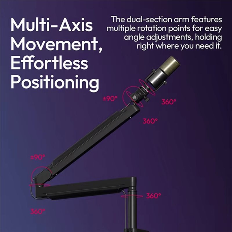 PHILE-ZJ05 Tiang Mikrofon yang - Desk Setup With Mic ulasan dan harga