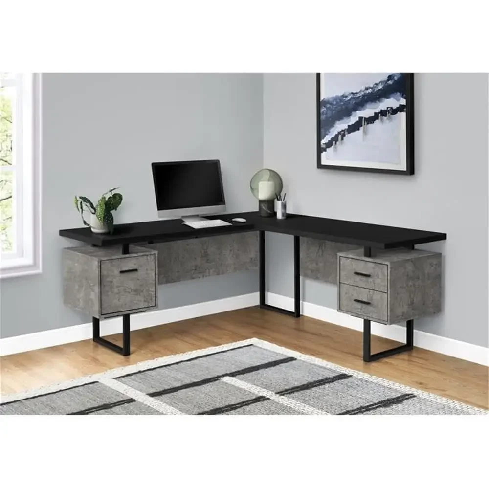 Meja Komputer Bentuk L 70 deng - L Shaped Desk Setup ulasan dan harga