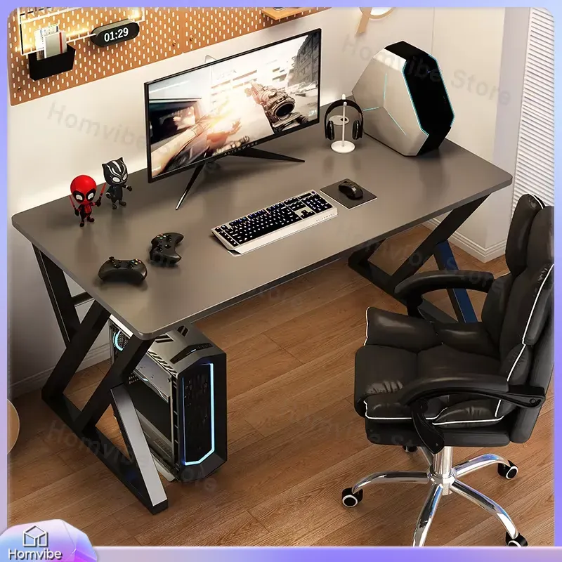 Meja Komputer Minimalis Modern - L Shaped Desk Setup ulasan dan harga