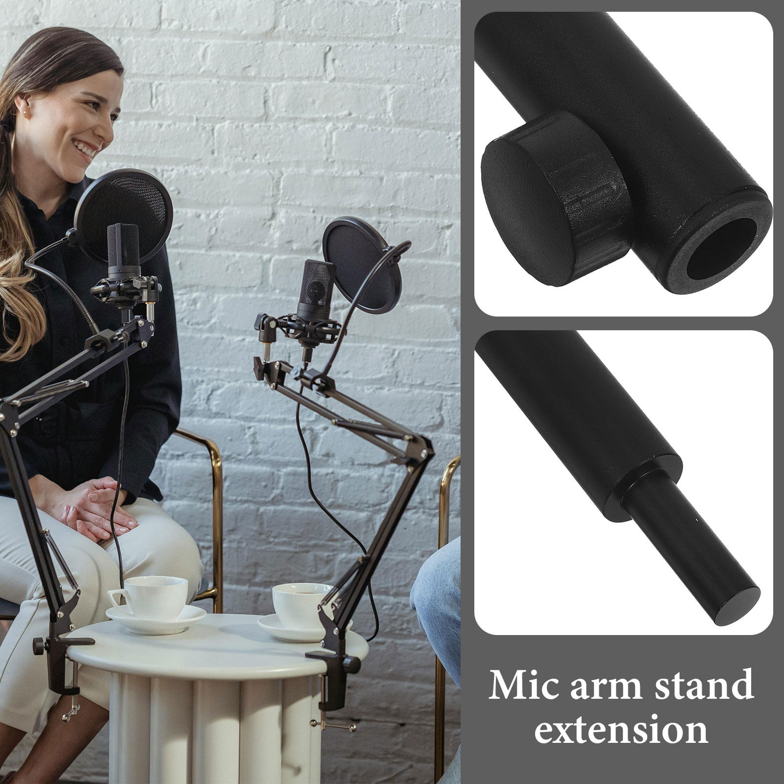 Tabung Ekstensi Mikrofon yang  - Desk Setup With Mic ulasan dan harga