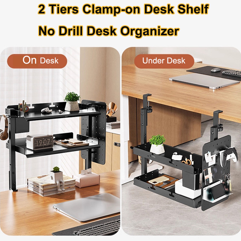 Rak Penyimpanan 2 Tingkat 14 I - Desk Setup Productivity ulasan dan harga