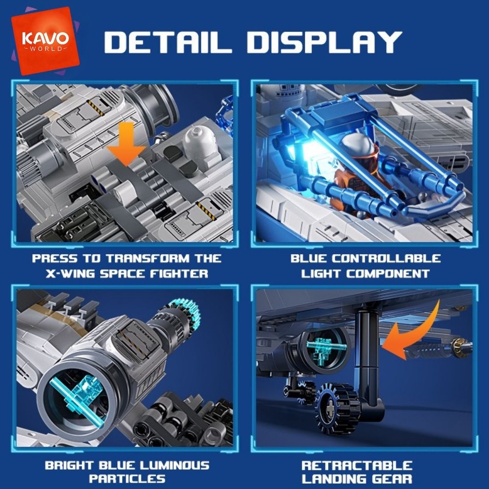 KAVOWORLD 1271pcs Set Blok Ban - Gaming Desk Setup Xbox ulasan dan harga