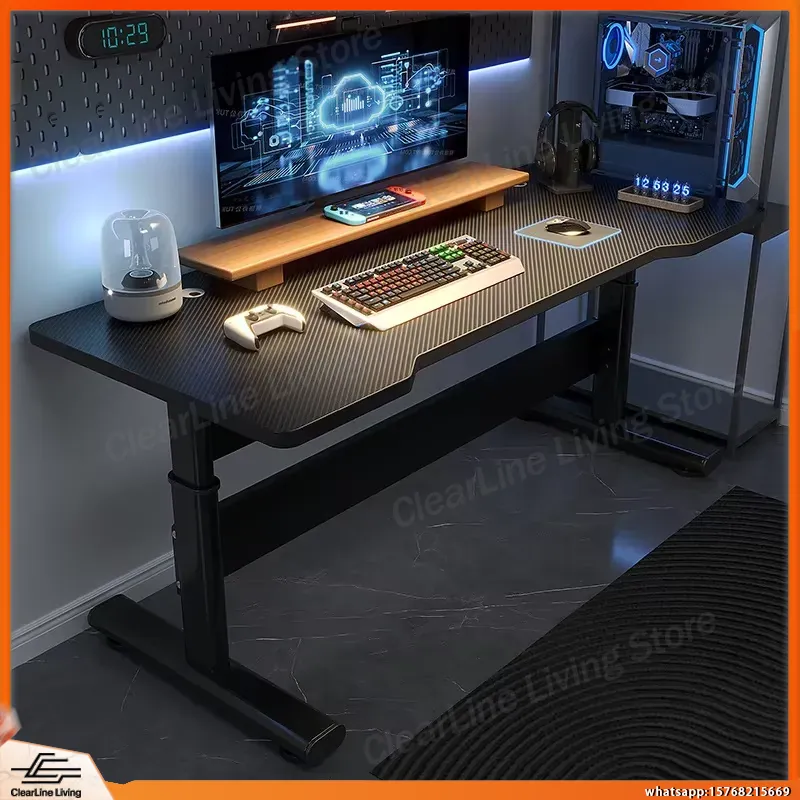 Meja Gaming Elektrik dengan Ke - Desk Setup Ergonomics ulasan dan harga