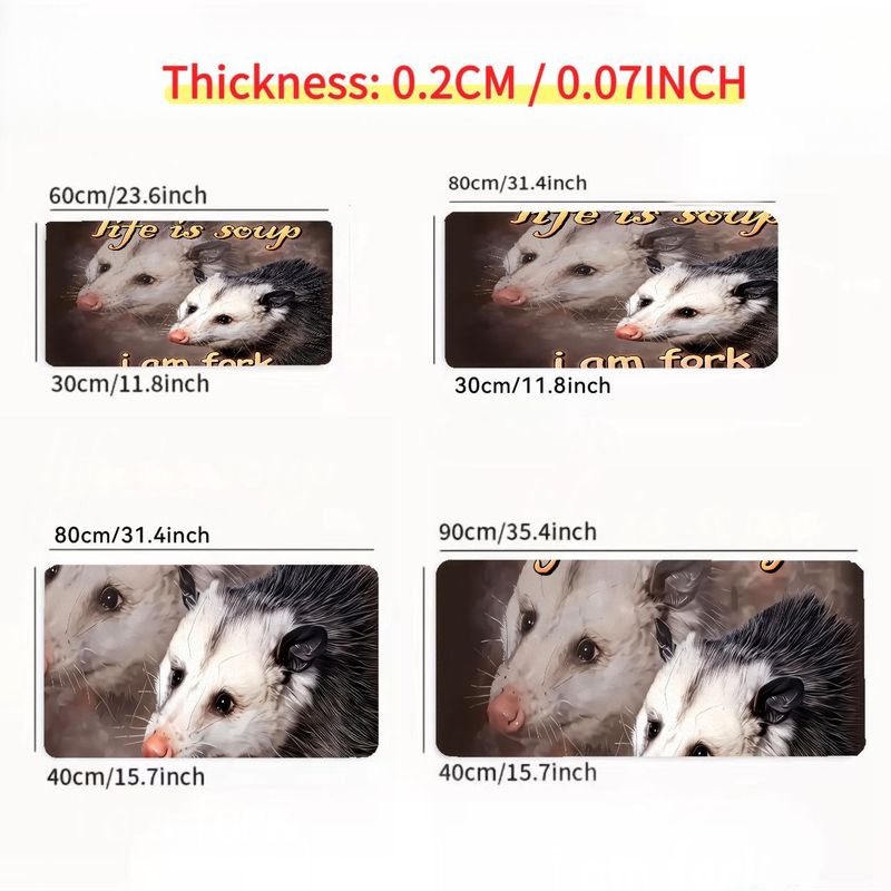 Alas Mouse Besar Bergambar Nag - Desk Setup Ergonomics ulasan dan harga