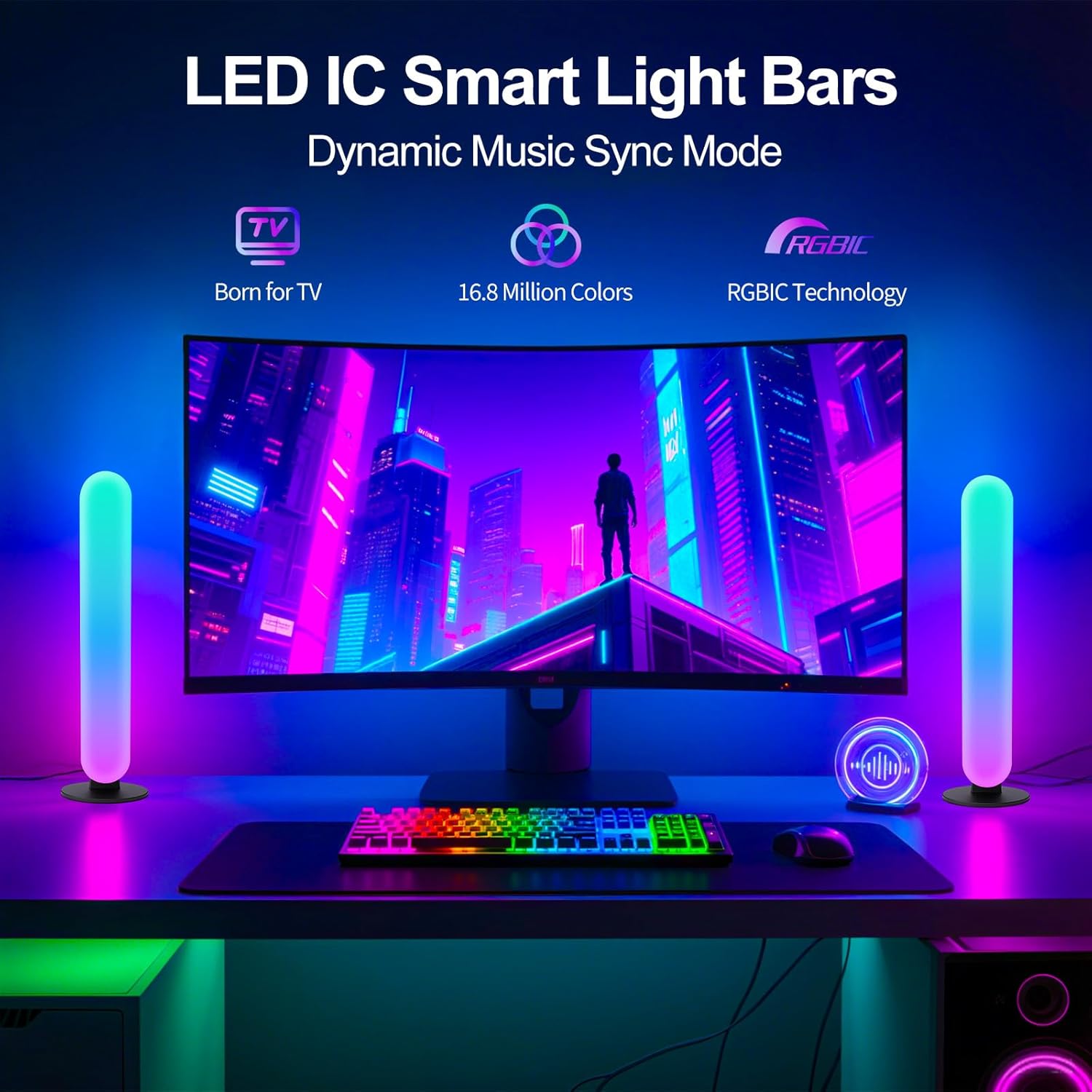 Lampu LED RGB Plastik dengan S - Ambient Light Bar Usb ulasan dan harga