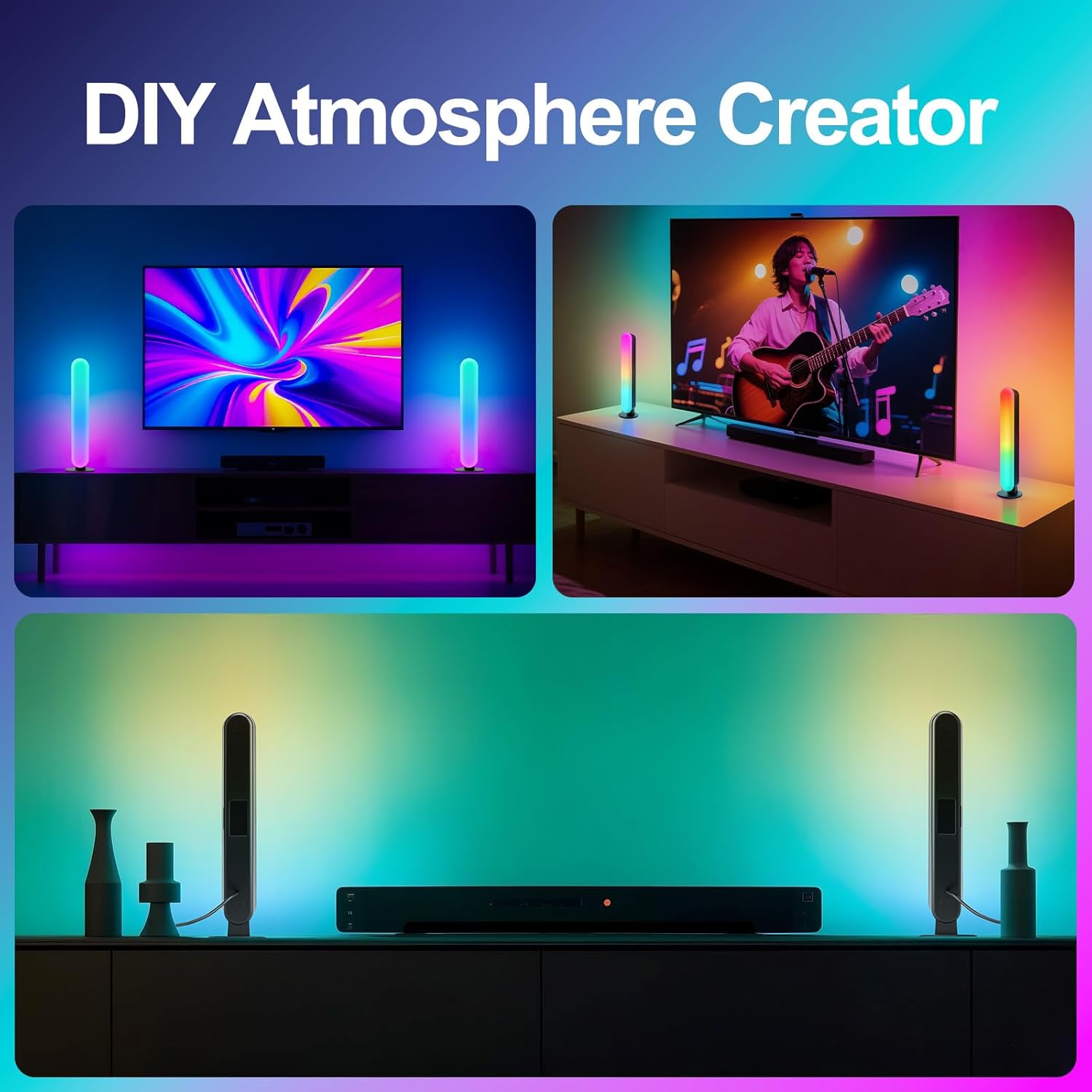 Lampu LED RGB Plastik dengan S - Ambient Light Bar Usb ulasan dan harga