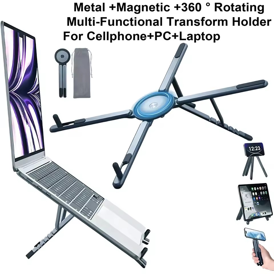 Penyangga Ponsel Magnetik Port - Desk Setup For Laptop ulasan dan harga