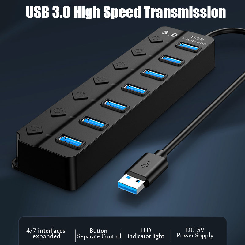 Hub USB USB 3.0 Adaptor Daya M - Desk Setup Usb Hub ulasan dan harga