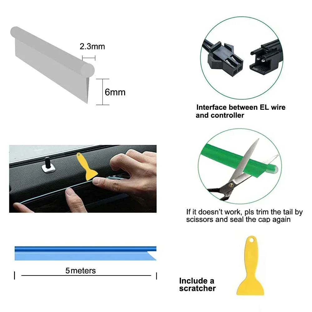 Lampu Interior Mobil 1/3/5M La - Ambient Light Bar Usb ulasan dan harga