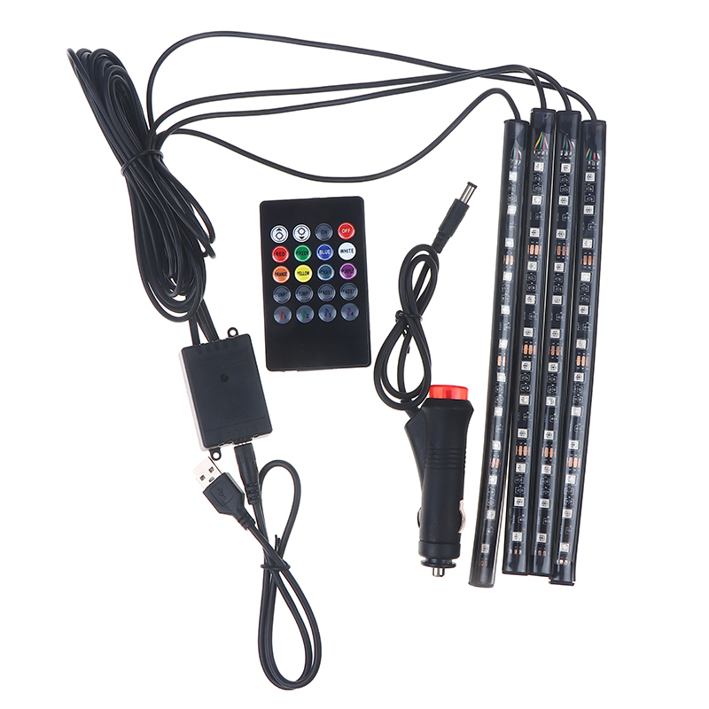 Lampu Ambient Kaki Mobil 48 LE - Ambient Light Bar Usb ulasan dan harga