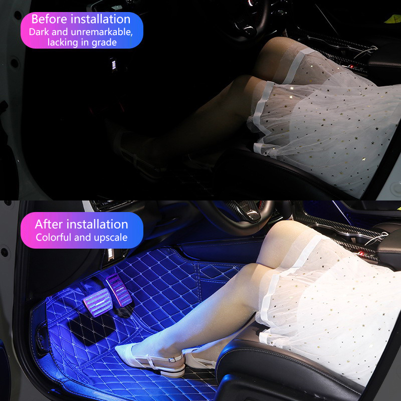 Lampu Ambient Kaki Mobil 48 LE - Ambient Light Bar Usb ulasan dan harga