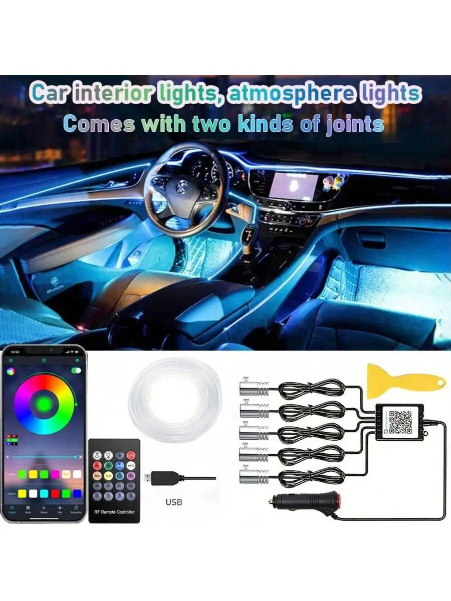 Lampu Interior Mobil, Lampu LE - Ambient Light Bar Usb ulasan dan harga