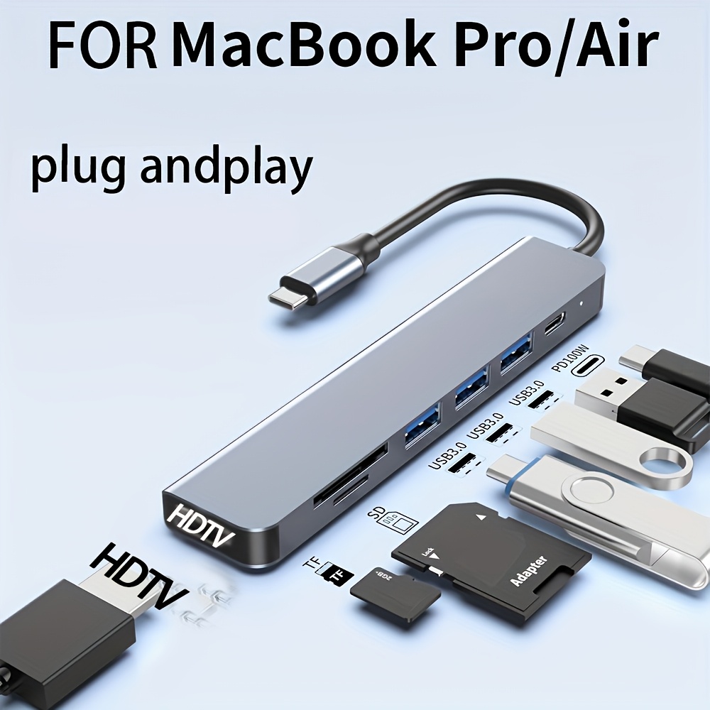 7 in 1 USB C Hub ke 4K HDMI-Ko - Desk Setup Usb Hub ulasan dan harga