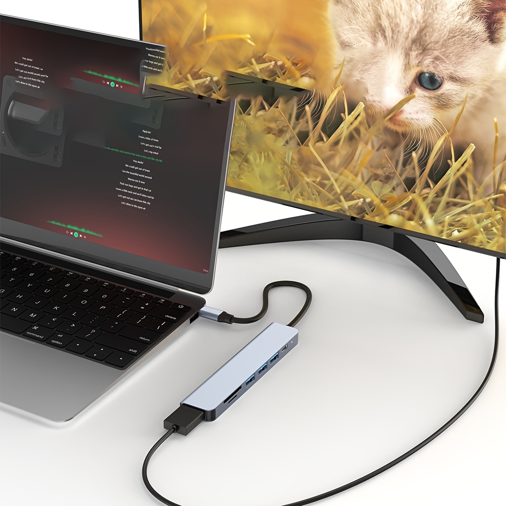 7 in 1 USB C Hub ke 4K HDMI-Ko - Desk Setup Usb Hub ulasan dan harga