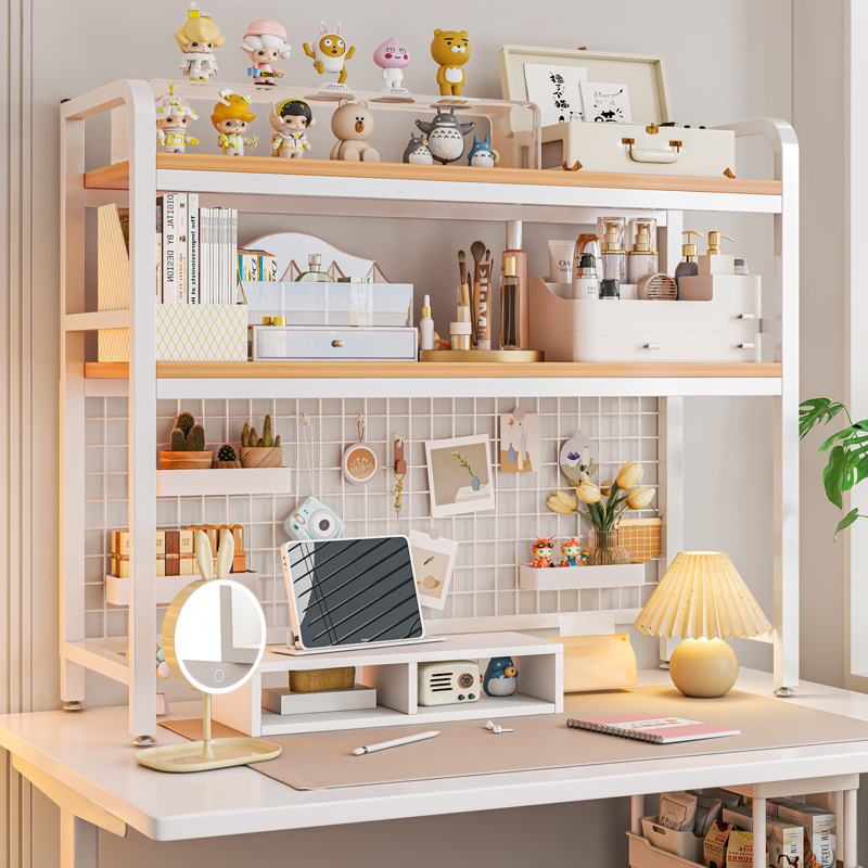 Rak Buku Rak Buku dengan Grid  - Desk Setup Productivity ulasan dan harga