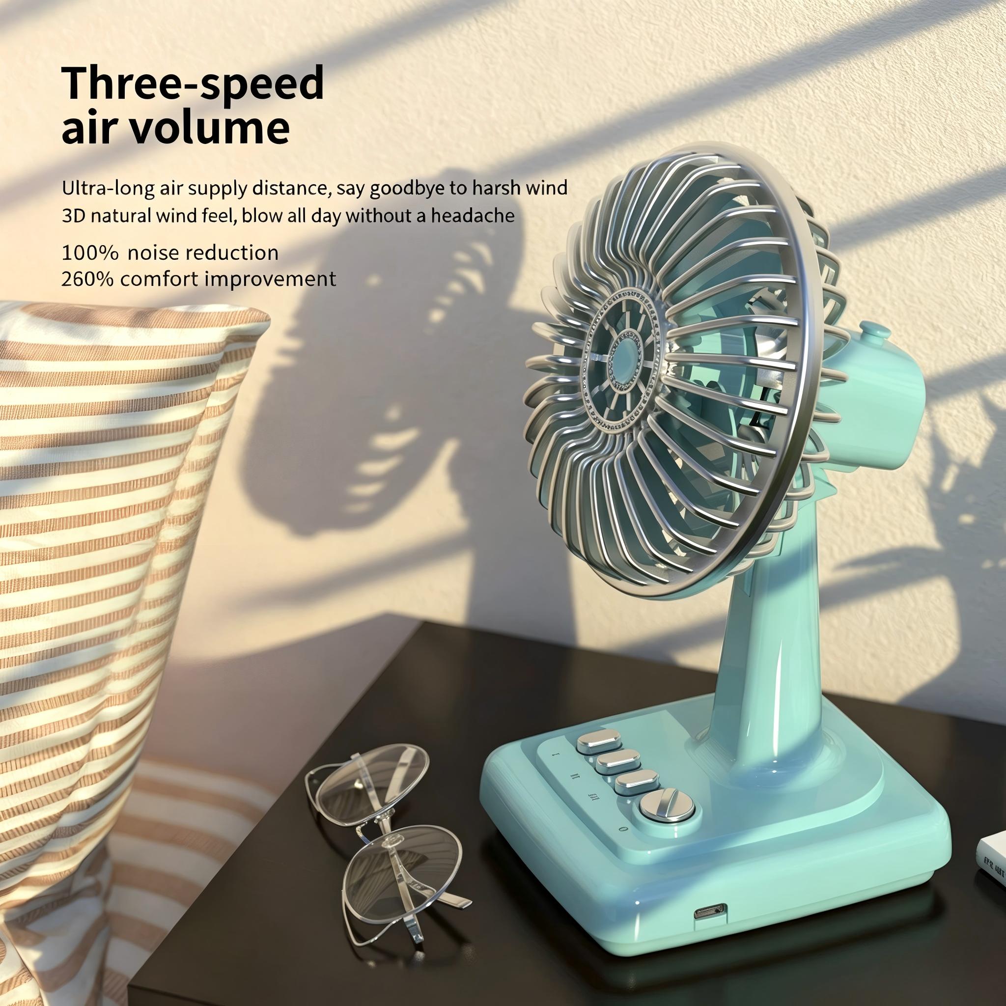 Kipas Meja Retro Alloy 3 Kecep - Fan Desk Small Usb ulasan dan harga