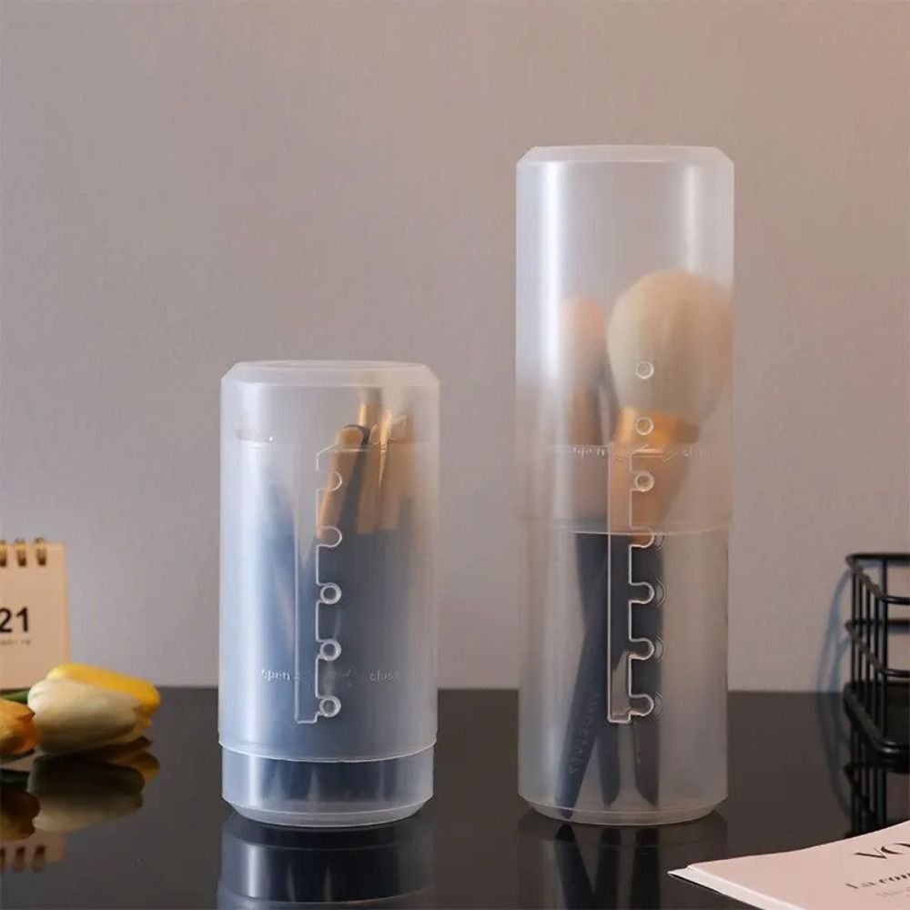 Wadah Kuas Makeup Transparan,  - Desk Setup Organization ulasan dan harga