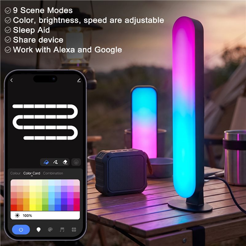 Lampu LED AB46-RGB, Lampu Bar  - Ambient Light Bar Usb ulasan dan harga