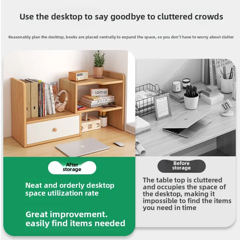 Rak Buku Desktop 2026, Rak Mej - Desk Setup Productivity ulasan dan harga