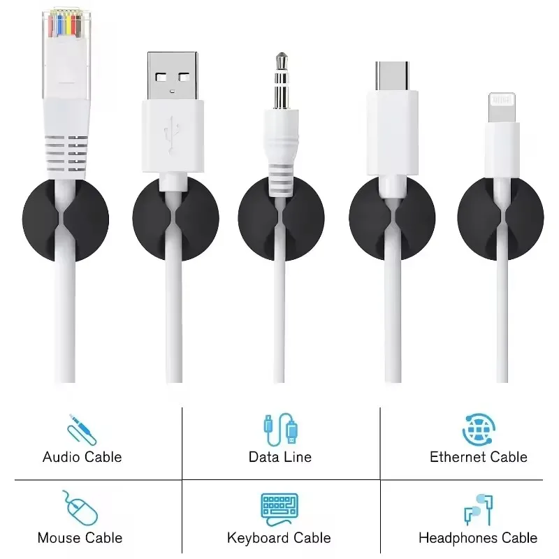 5/50 Buah Klip Kabel Dinding D - Desk Setup Organization ulasan dan harga