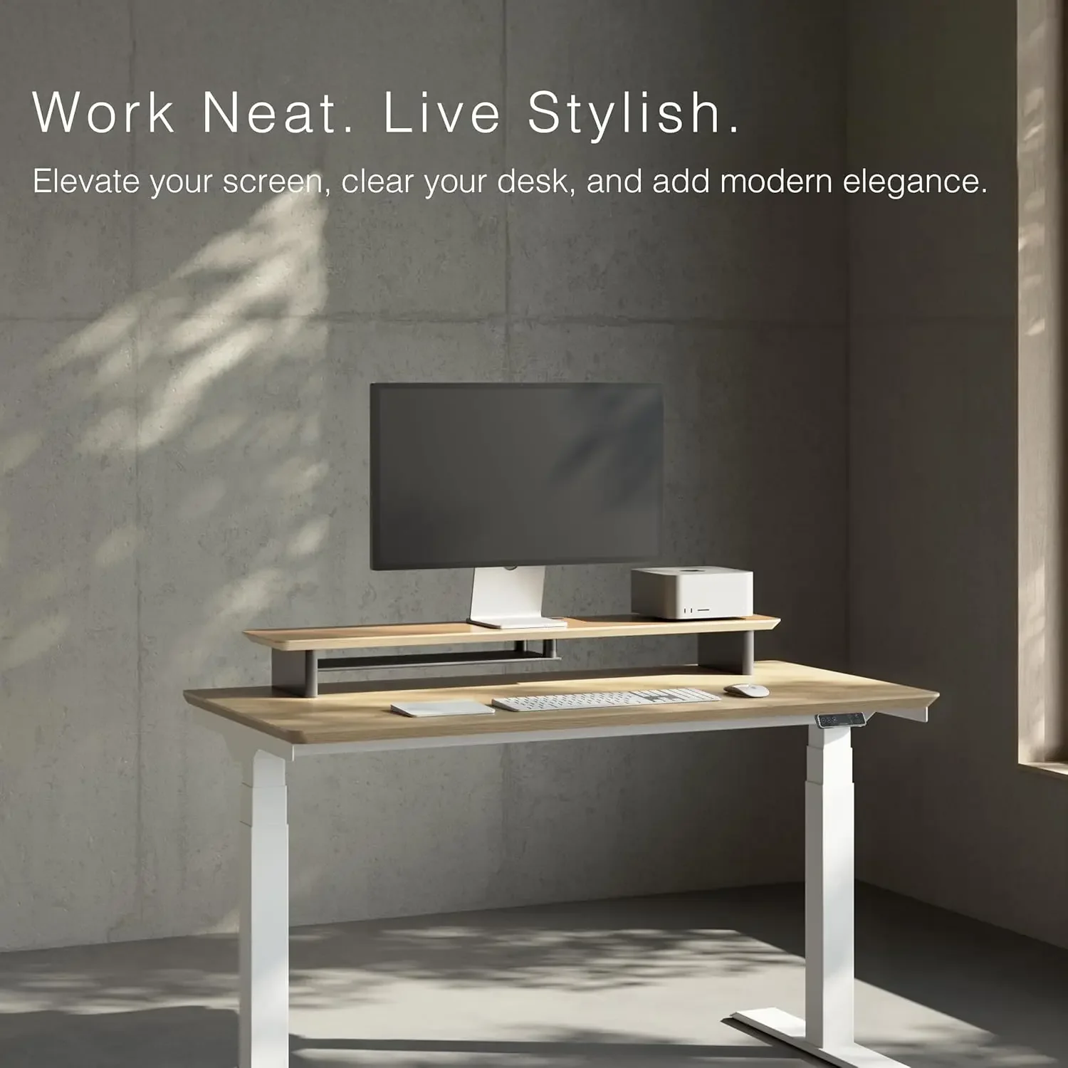 Meja Ergonomis Dua Tingkat Whi - Desk Setup Ergonomics ulasan dan harga