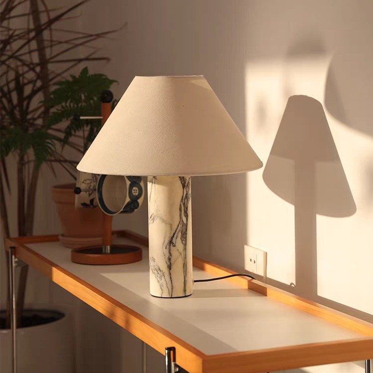 Lampu Meja Marmer Alami Italia - Desk Setup Minimalist ulasan dan harga