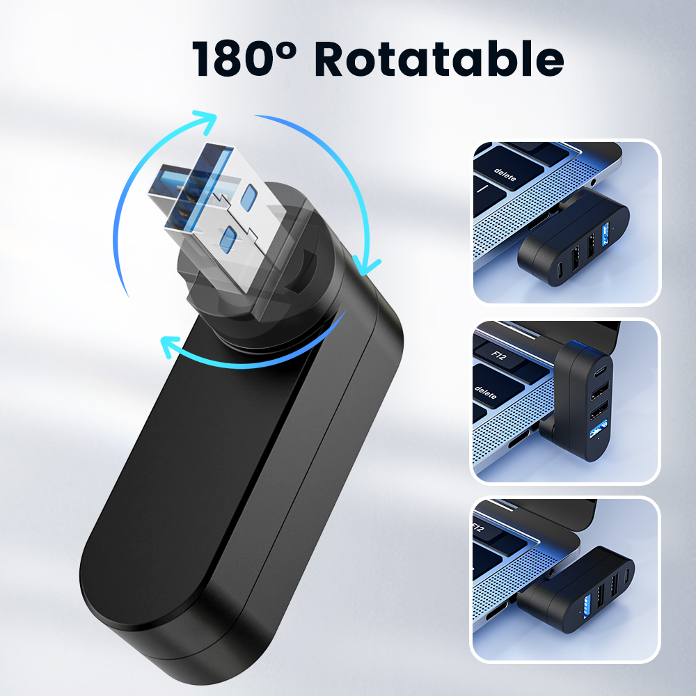 Kotak Splitter Mini USB Hub 3. - Desk Setup Usb Hub ulasan dan harga